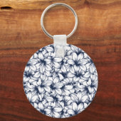 Lily Blume Ink Sketched Pattern Schlüsselanhänger (Vorderseite)