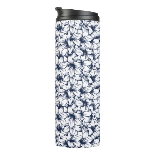 Lily Blume Ink Sketched Pattern Thermosbecher (Nach rechts gedreht)