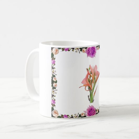 Lily Blume Kaffeetasse (Vorderseite Links)