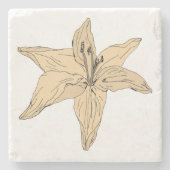 Lily Blume Malen Stone Untersetzer (Vorderseite)