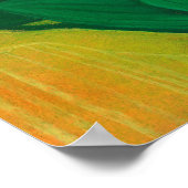 Lily Blume Palmblättrige, Frühlingsbläsermalerei Poster (Ecke)