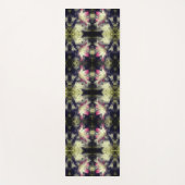 Lily Blume Schwarz-Weiß-Partial Abstrakt Yogamatte (Vorderseite)