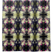 Lily-Blume Schwarz-Weiß-Teilmuster Duschvorhang (Vorderseite)