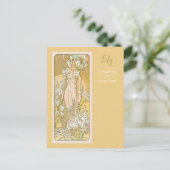 Lily Blume Series Alphonse Mucha Postkarte (Stehend Vorderseite)