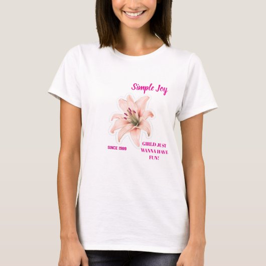 Lily Blume T - Shirt - ästhetisches Blumendesign (Vorderseite)