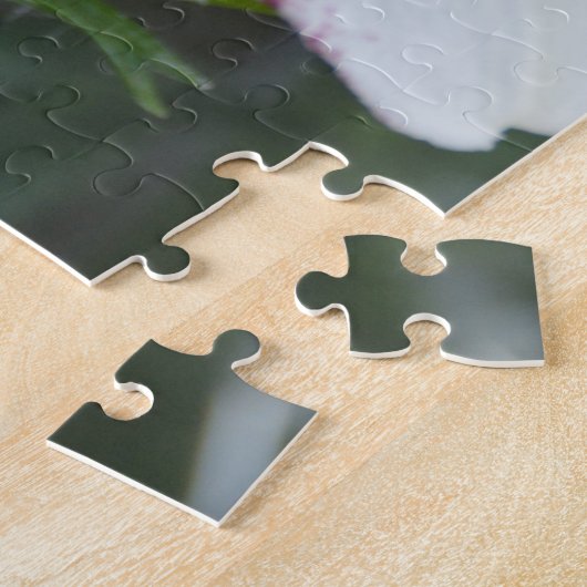 Lily Blume White Maroon Botanical Fotograpi Puzzle (Seite)