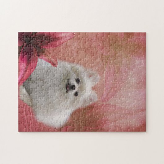 Lily Blume White Spitz Puzzle (Horizontal)