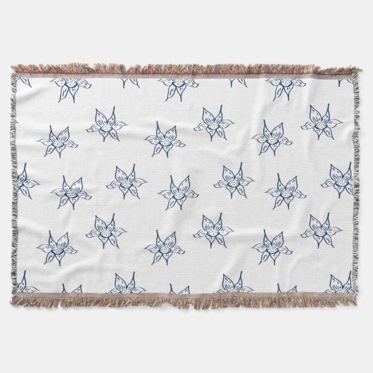 Lily Blume zeichnend Muster Decke (Vorderseite)