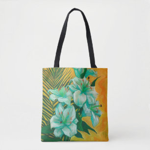 Lily-Blumen Palmblatt, Frühlingsblumen-Kunstmalere Tasche