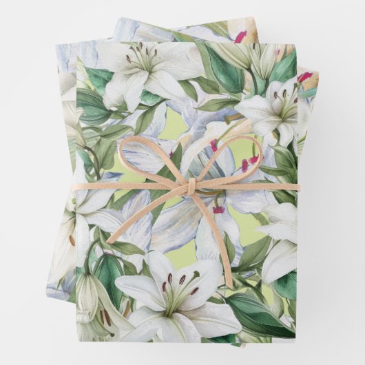 Lily-Blumen-Verpackungspapier Geschenkpapier Set (Beispiel)