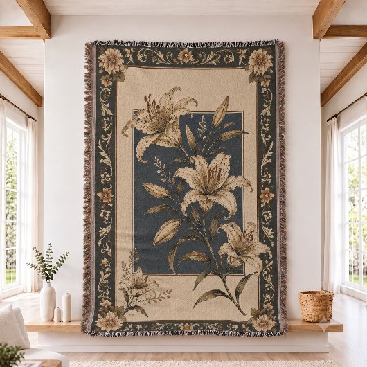 Lily-Blumen-Webdecke Decke