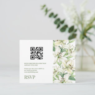 LILY Blüten Eleganz QR Code RSVP Karte