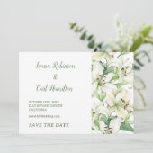 LILY Blüten Eleganz Save The Date (Stehend Vorderseite)