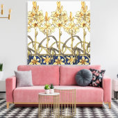 Lily Border von Alphonse Mucha Leinwanddruck (Insitu (Wohnzimmer))