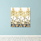 Lily Border von Alphonse Mucha Leinwanddruck (Insitu (Holzboden))
