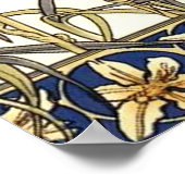 Lily Border von Alphonse Mucha Poster (Ecke)
