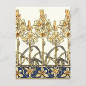 Lily Border von Alphonse Mucha Postkarte (Vorderseite)
