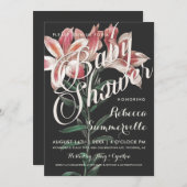 Lily Botanical Baby Shower Einladungen (Vorne/Hinten)