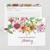 Lily Bouquet Brautparty Rezept Card Postkarte (Vorne/Hinten)