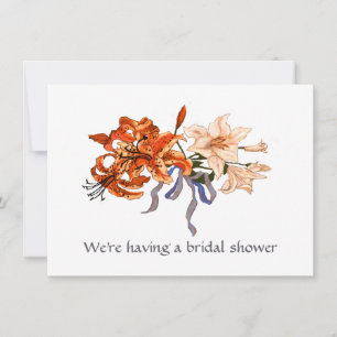 Lily Bouquet Bridal Polterabend Card Einladung