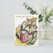 Lily Bouquet Celebration Gift Postkarte (Stehend Vorderseite)