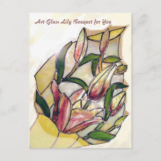 Lily Bouquet Celebration Gift Postkarte (Vorderseite)