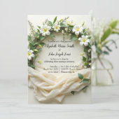 Lily Bridal Wreath Einladung (Stehend Vorderseite)