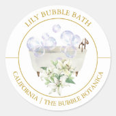 Lily Bubble Bath-Label Runder Aufkleber (Vorderseite)