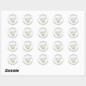 Lily Bubble Bath-Label Runder Aufkleber (Blatt)