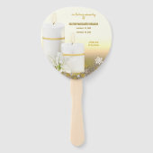 Lily Candle Beerdigung Memorial Fächer (Vorderseite)