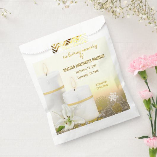 Lily Candle Beerdigung Memorial Geschenktütchen (Versiegelt)
