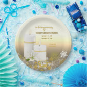 Lily Candle Beerdigung Memorial Pappteller (Party)