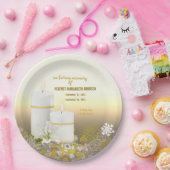 Lily Candle Beerdigung Memorial Pappteller (Party)