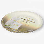 Lily Candle Beerdigung Memorial Pappteller (Schrägansicht)