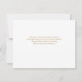 Lily Candle Black Gold Beileid Mitteilungskarte (Rückseite)