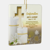 Lily Candle Cross Keramikornament (Rechts)