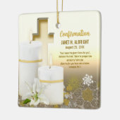 Lily Candle Cross Keramikornament (Links)