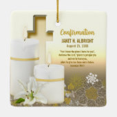 Lily Candle Cross Keramikornament (Rückseite)