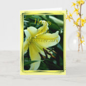 Lily Card zum 50. Jubiläum - jeder Anlass Karte (Gelbe Blume)