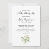 Lily Celebration of Life Funeral Einladung (Vorderseite)