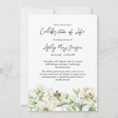 Lily Celebration of Life Photo Funeral Einladung (Rückseite)