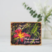 Lily Come for Tee Postkarte (Stehend Vorderseite)