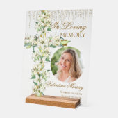 Lily Cross Celebration of Life Memorial Funeral Acrylschild (Winkel)