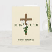 Lily Cross Easter Card Karte (Vorderseite)