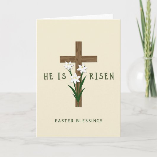Lily Cross Easter Card Karte (Vorderseite)