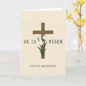Lily Cross Easter Card Karte (Gelbe Blume)