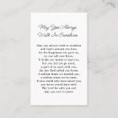 Lily Cross Memorial Funeral Prayer Card Visitenkarte (Rückseite)