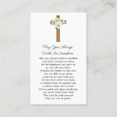 Lily Cross Memorial Photo Funeral Prayer Card Visitenkarte (Rückseite)