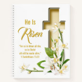 Lily Cross Personalisiert Scripture Verse Notizblock (Vorderseite)