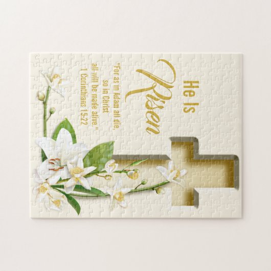 Lily Cross Personalisiert Scripture Verse Puzzle (Horizontal)
